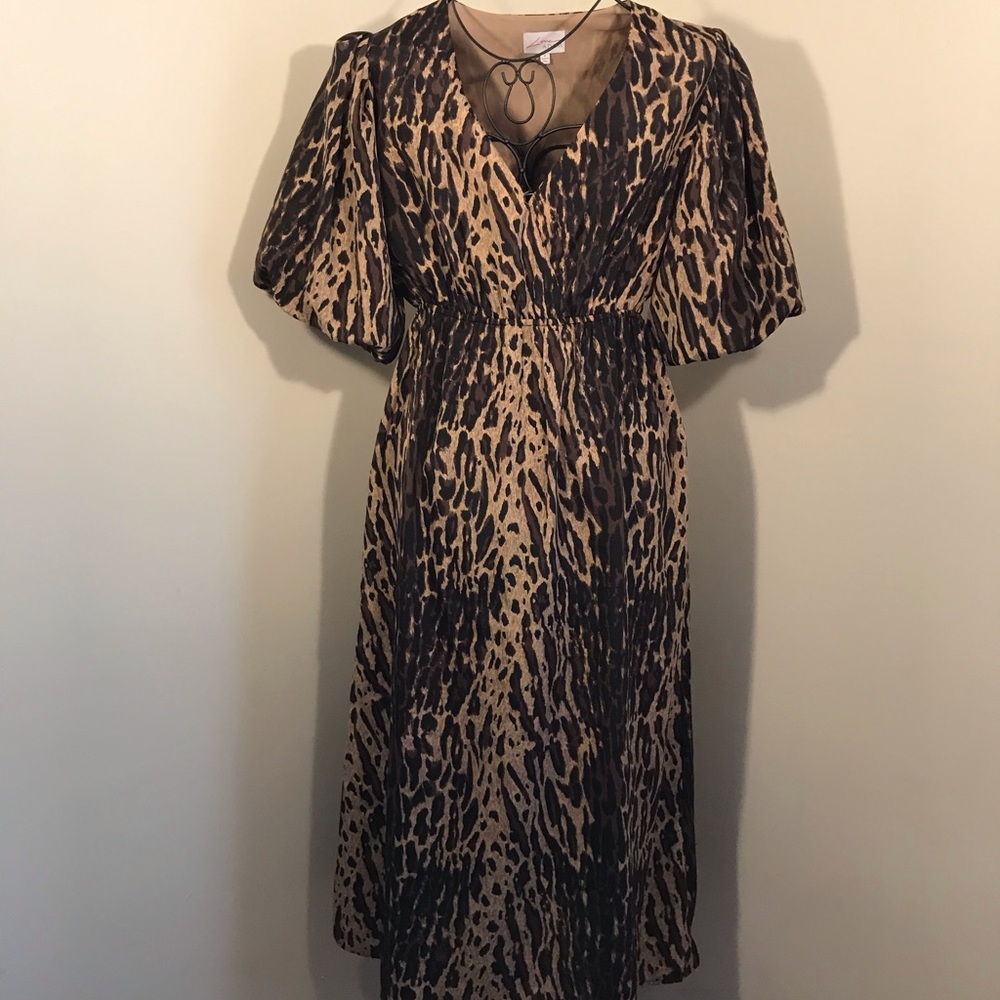 Love Adam Leopard Print Short Sleeve Dress!